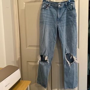 Abercrombie & Fitch Curve Love Ultra High Rise 90s Straight Jean